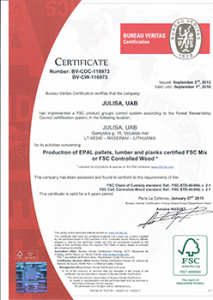 FSC certificate